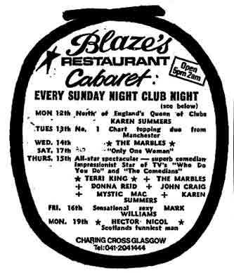 Blazes Advert 1978